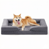 Large Dog Bed, Orthopedic Dog Sofa Egg-Crate Foam 38" Pet Couch Bed with Washable Waterproof Cover,Grey