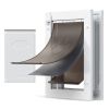 Pet Door, Medium, with Three Magnetic Flaps and Metal Frame, Strong and Weatherproof Dog Door for Interior and Exterior Doors, Easy to Install