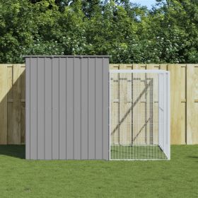 Dog House Light Grey Galvanized Steel Large Durable Dog House