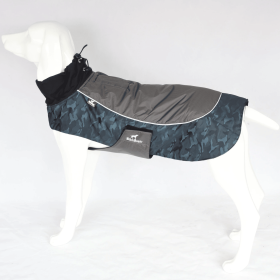 Pet Keep Warm Winter Jacket Dog Clothes for Traveling Hiking Camping-(blue, size M)