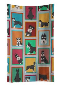 Lots of Black and Silver Schnauzer Kitchen Towel Dish Cloths Guest Hand Towel Decorative Bathroom Towel for Face,Tea, Dishcloth, Kitchen and Bath