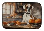 Boxer Fall Kitchen Pumpkins Dish Drying Mat Absorbent Dish Drying Mat Pad for Kitchen Counter Dish Drainer Mat for Countertop, 14 x 21", Multicolor