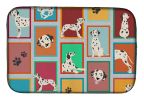Lots of Dalmatian Dish Drying Mat Absorbent Dish Drying Mat Pad for Kitchen Counter Dish Drainer Mat for Countertop, 14 x 21", Multicolor