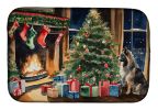 Keeshond Cozy Christmas Dish Drying Mat Absorbent Dish Drying Mat Pad for Kitchen Counter Dish Drainer Mat for Countertop, 14 x 21", Multicolor