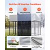 Outdoor Dog Kennel, 7.87 x 3.94 x 5.4 ft Large Dog Kennel with Secure Lock, Outside Dogs Enclosures with UV-Resistant & Waterproof Roof Cover