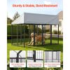Outdoor Dog Kennel, 7.87 x 3.94 x 5.4 ft Large Dog Kennel with Secure Lock, Outside Dogs Enclosures with UV-Resistant & Waterproof Roof Cover
