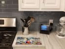 NEW Schnauzer The Chef Glass Cutting Board Decorative Tempered Glass Kitchen Cutting and Serving Board Large Size Chopping Board