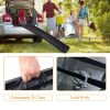 Portable Foldable Pet Ramp Climbing Ladder Suitable for Off-road Vehicle Trucks - Black