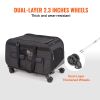 Cat Carrier with Wheels, Rolling Pet Carrier with Telescopic Handle and Shoulder Strap, Dog Carrier with Wheels for Pets under 35 lbs
