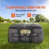 Cat Carrier with Wheels, Rolling Pet Carrier with Telescopic Handle and Shoulder Strap, Dog Carrier with Wheels for Pets under 35 lbs