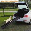 Portable Foldable Pet Ramp Climbing Ladder Suitable for Off-road Vehicle Trucks - Black