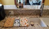 Siberian Husky Heirloom Fall Dish Drying Mat Absorbent Dish Drying Mat Pad for Kitchen Counter Dish Drainer Mat for Countertop, 14 x 21", Multicolor