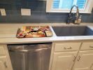 German Shepherd Christmas Cookies Dish Drying Mat Absorbent Dish Drying Mat Pad for Kitchen Counter Dish Drainer Mat for Countertop, 14 x 21"