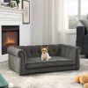 Elegant Rectangle Pet Bed for Small and Medium Dogs, Durable Elevated Dog Sofa Bed, Comfortable Dog Couch