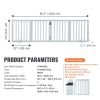 Freestanding Pet Barrier, 24" Height x 80.3" Width, 4-Panel Folding Dog Gate for Various Openings