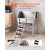 34" Dog Washing Station, Stainless Steel Pet Grooming Tub Bathtub, Professional Dog Wash Sink with Shower, Faucet, Soap Holder