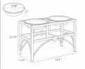 Heavy Duty Double Dog Food Bowl 17 Inch Stainless Steel Elevated Pet Feeding Station for Dogs
