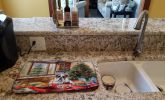 Boxer Christmas Cookies Dish Drying Mat Absorbent Dish Drying Mat Pad for Kitchen Counter Dish Drainer Mat for Countertop, 14 x 21", Multicolor