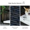 Wicker Dog House Raised Rattan Puppy Bed Cat Shelter for Indoor Outdoor Garden Patio Pet Sofa with Removable Cushion for Medium Sized Pet Brown