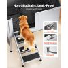 Stainless Steel Dog Washing Station, 50 inch Pet Grooming Tub w/ Stairs, PE Water Filter Board
