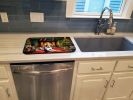 Beagle Cozy Christmas Dish Drying Mat Absorbent Dish Drying Mat Pad for Kitchen Counter Dish Drainer Mat for Countertop, 14 x 21", Multicolor