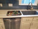 Keeshond Cozy Christmas Dish Drying Mat Absorbent Dish Drying Mat Pad for Kitchen Counter Dish Drainer Mat for Countertop, 14 x 21", Multicolor