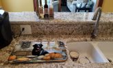 Black Lab Fall Kitchen Pumpkins Dish Drying Mat Absorbent Dish Drying Mat Pad for Kitchen Counter Dish Drainer Mat for Countertop, 14 x 21"
