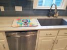 Westie Hippie Dawg Dish Drying Mat Absorbent Dish Drying Mat Pad for Kitchen Counter Dish Drainer Mat for Countertop, 14 x 21", Multicolor