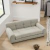 Soft and comfortable pet sofa with backrest and armrests, suitable for modern rectangular pet sofas for small and medium-sized dogs,-Beige