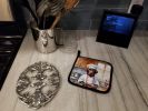 Chocolate Labrador Retriever The Chef Pair of Pot Holders Kitchen Heat Resistant Pot Holders Sets Oven Hot Pads for Cooking Baking BBQ, 7 1/2 x 7 1/2