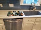 Border Collie Cozy Christmas Dish Drying Mat Absorbent Dish Drying Mat Pad for Kitchen Counter Dish Drainer Mat for Countertop, 14 x 21", Multicolor
