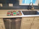 Lots of Black and White English Springer Spaniel Dish Drying Mat Absorbent Dish Drying Mat Pad for Kitchen Counter Dish Drainer Mat for Countertop