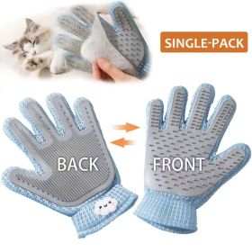 2-in-1 Pet Grooming Glove - Double-Sided Deshedding & Massage Brush For Cats Or Dogs, Removes Loose Hair From Fur & Furniture, Ultra-Soft Easy-Cl (Option: Defaulttitle)