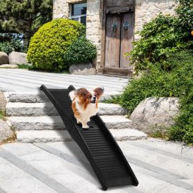 60 inch Nonslip Folding Dog Ramp, Tri-Fold Portable Lightweight Pet Ramp for Cars, Trucks and SUVs (Option: as picture)