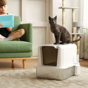 Cat Litter Box, Cat Litter Box Enclosure (Option: as picture)