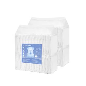 Disposable Dog Diapers, Super Absorbent Female Dog Diapers, 360�� Leak-Proof Female Doggy Pet Diaper with Wetness Indicator for Heat Period, Training (Style: Female Dog Diapers, size: Medium (96 Count))