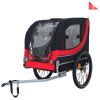 Large Folding Bike Trailer for Dogs ��� 66LB Capacity All-Terrain Pet Carrier, Durable Steel Frame for Cycling, Jogging, Camping & Outdoor Adventures