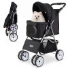 4 Wheel Pet Stroller for Small Dogs Cats up to 33 LBS