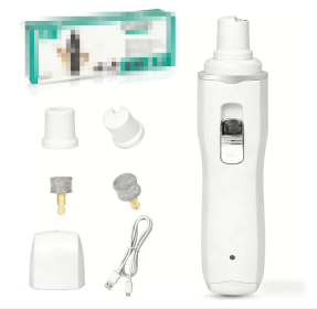Dog Nail Grinder,2 Speed Electric Rechargeable Dog Nail Trimmer,Quiet and Low-Vibration Pet Nail Grinder (Color: White-525)