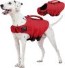 Dog Life Jacket, High Flotation Dog Life Vest for Swimming Boating, Adjustable Small Medium Large Dogs Swim Vest with Rescue Handle and Pocket
