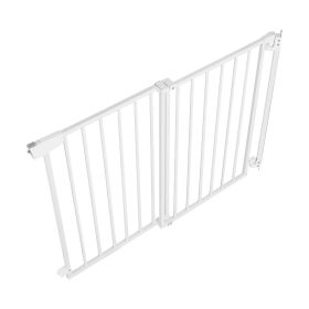 Baby Gate for Stairs, 28-43 in Adjustable Width, 30 in High Dog Gate, No Bottom Bar, One-Handed Operation (default: Default)