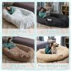 Human Dog Bed, 71"x45"x12" Size Fits You and Pets, Non-removeable Cover, Washable Faux Fur Dog Bed for People Doze Off, Napping Orthopedic Dog Bed