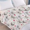 Shih Tzu Sherpa Throw Blanket - Super Soft Fuzzy Cozy Warm Red Hearts Dog Blanket Thick Plush Fluffy Blankets for Teen Girls Women Couch Bed Sofa Chai