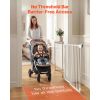 Baby Gate for Stairs, 28-43 in Adjustable Width, 30 in High Dog Gate, No Bottom Bar, One-Handed Operation