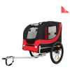 Large Folding Bike Trailer for Dogs ��� 66LB Capacity All-Terrain Pet Carrier, Durable Steel Frame for Cycling, Jogging, Camping & Outdoor Adventures