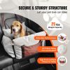 Dog Car Seat, Waterproof Dog Booster Seat for Car with Side Handles and A Storage Pocket, Clip-On Safety Leash and PP Cotton Filling