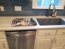 Golden Retriever Cozy Christmas Dish Drying Mat Absorbent Dish Drying Mat Pad for Kitchen Counter Dish Drainer Mat for Countertop, 14 x 21"