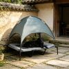 48" x 36" Elevated Portable Dog Cot Cooling Pet Bed with UV Protection Canopy Shade