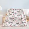 Shih Tzu Sherpa Throw Blanket - Super Soft Fuzzy Cozy Warm Red Hearts Dog Blanket Thick Plush Fluffy Blankets for Teen Girls Women Couch Bed Sofa Chai
