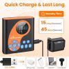 2 In 1 Wireless Dog Fence System with 1/2 Training Collars(Options) Invisible Dog Fence IP68 Waterproof with 722FT Adjustable Range Beep Vibration Sta